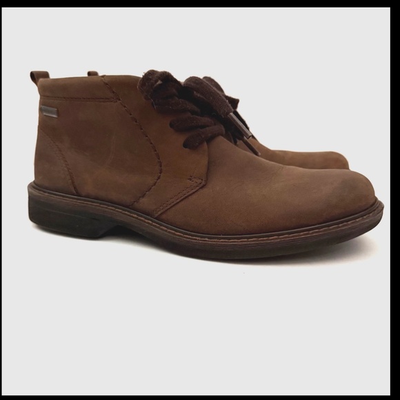 NWOB Ecco Turn Goretex‎ Chukka Ankle Boots Size 5 Brown Oil Nubuck
